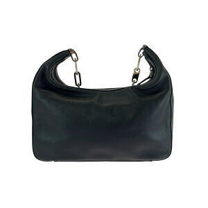 Gucci leather chain bag strap shoulder Hobo black